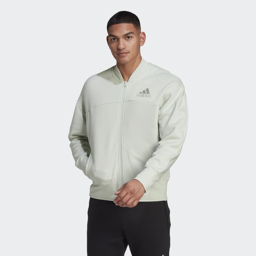 adidas Men's Sportswear Studio Lounge Fleece Track Full-Zip Jacket (Linen Green or Brown) $26 + Free Shipping