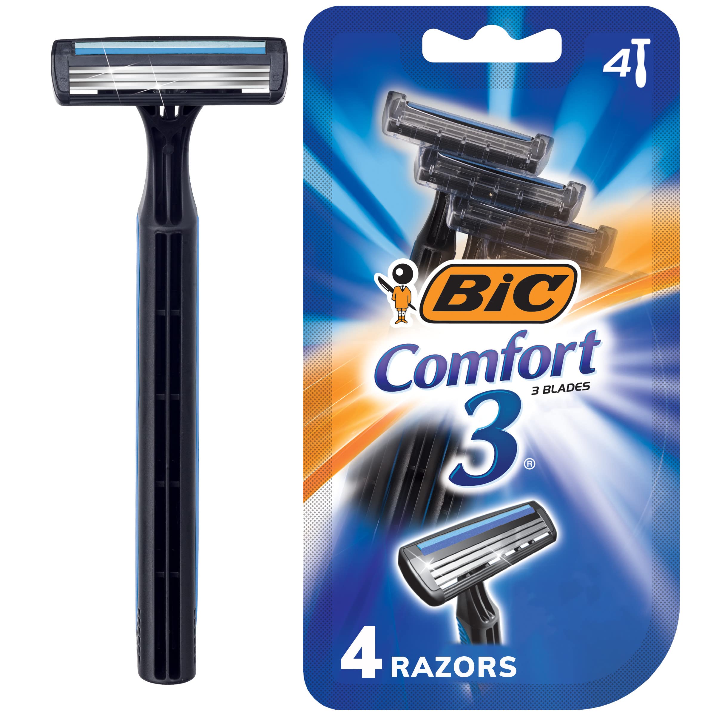 4-Count BIC Men's Comfort 3 Disposable Razors (3 Blades) $3.15 ($0.80 each) w/ S&S + Free Shipping w/ Prime or on $25+