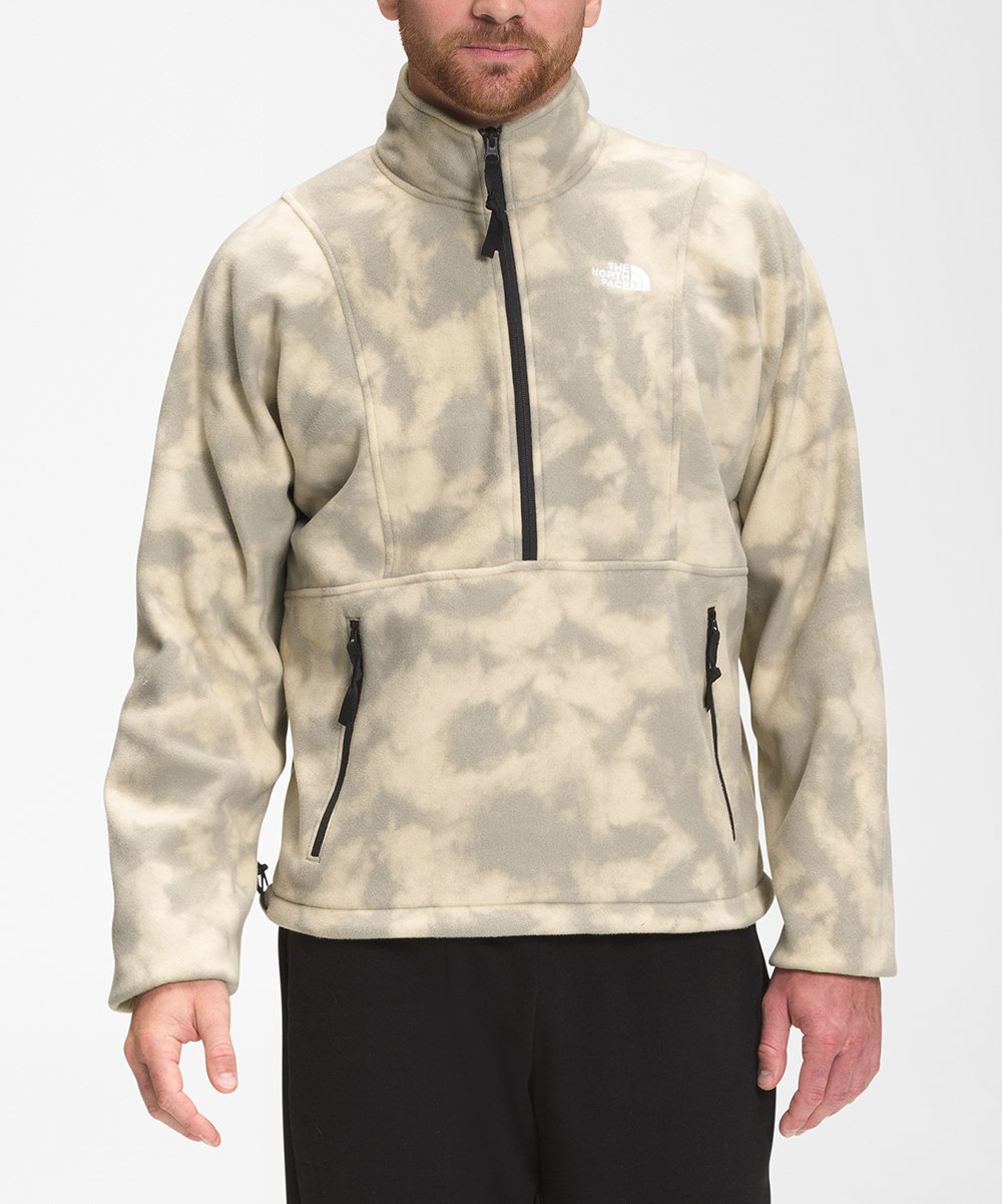 The North Face Men's TKA Attitude Quarter-Zip Fleece Jacket (Flax & Gravel Abstract, Sizes M & L) $36 Shipped