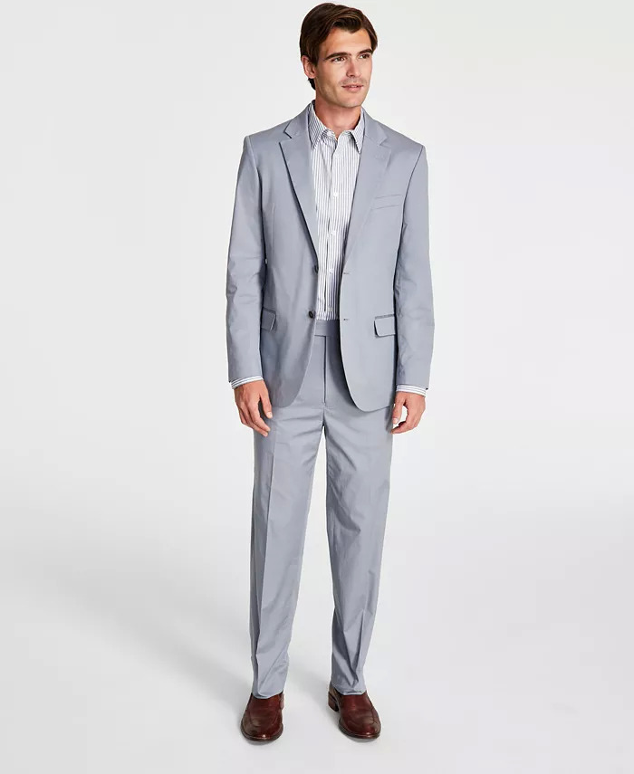 2-Pc Nautica Men's Modern-Fit Stretch Cotton Spandex Solid Suit (Various) $90 + Free Shipping