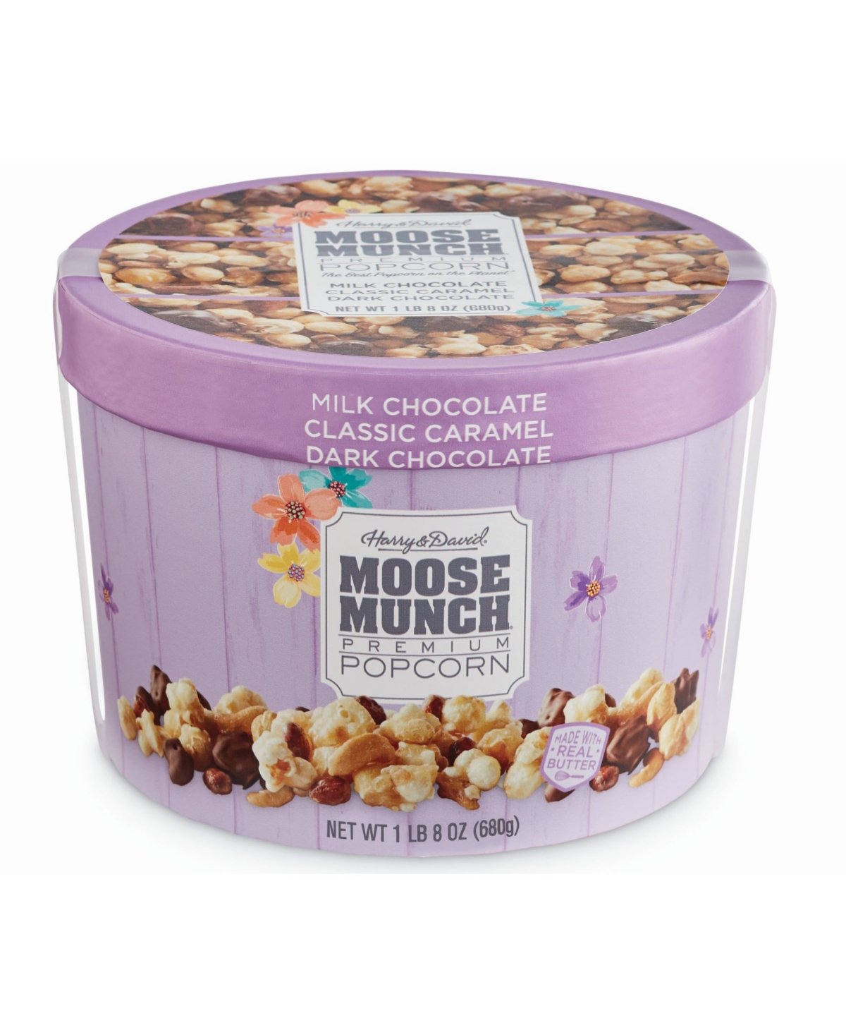 24-Oz Harry & David Spring Classic Moose Munch Popcorn Drum (Milk Chocolate/Dark Chocolate/Caramel) $12 + Free Store Pickup at Macy's or FS on $25+