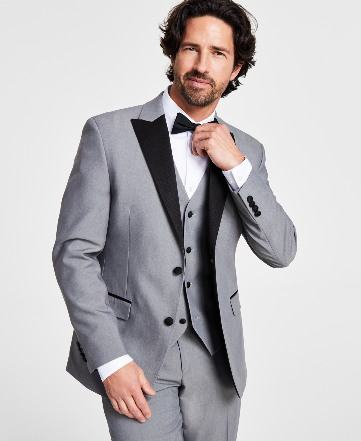 Alfani Men's Slim-Fit Tuxedo Jacket (Light Grey or Dusty Rose) $63 + Free Shipping