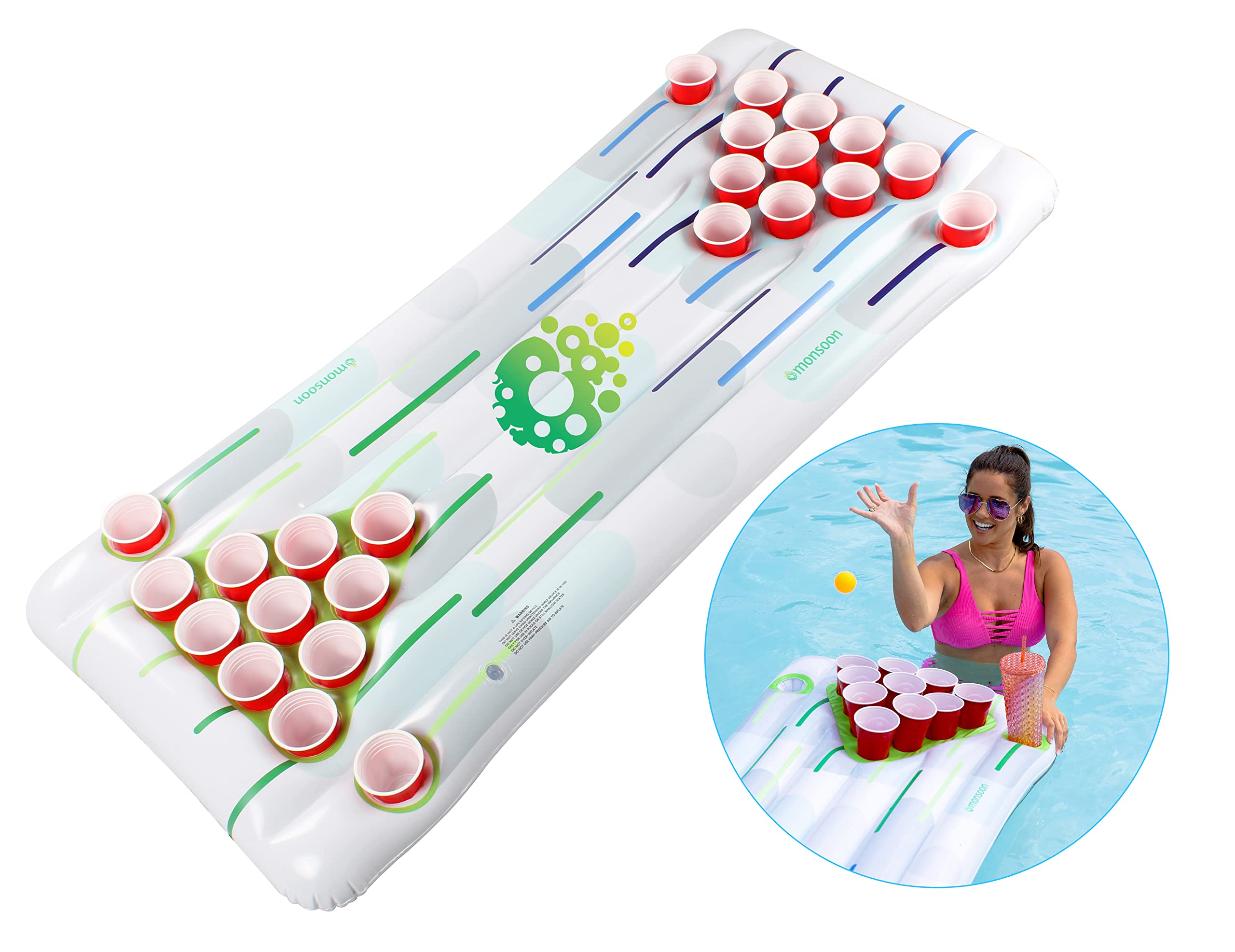 72" x 27" Monsoon Inflatable Floating Beer Pong Table Pool Party Game $10 + Free Shipping w/ Prime or on $25+