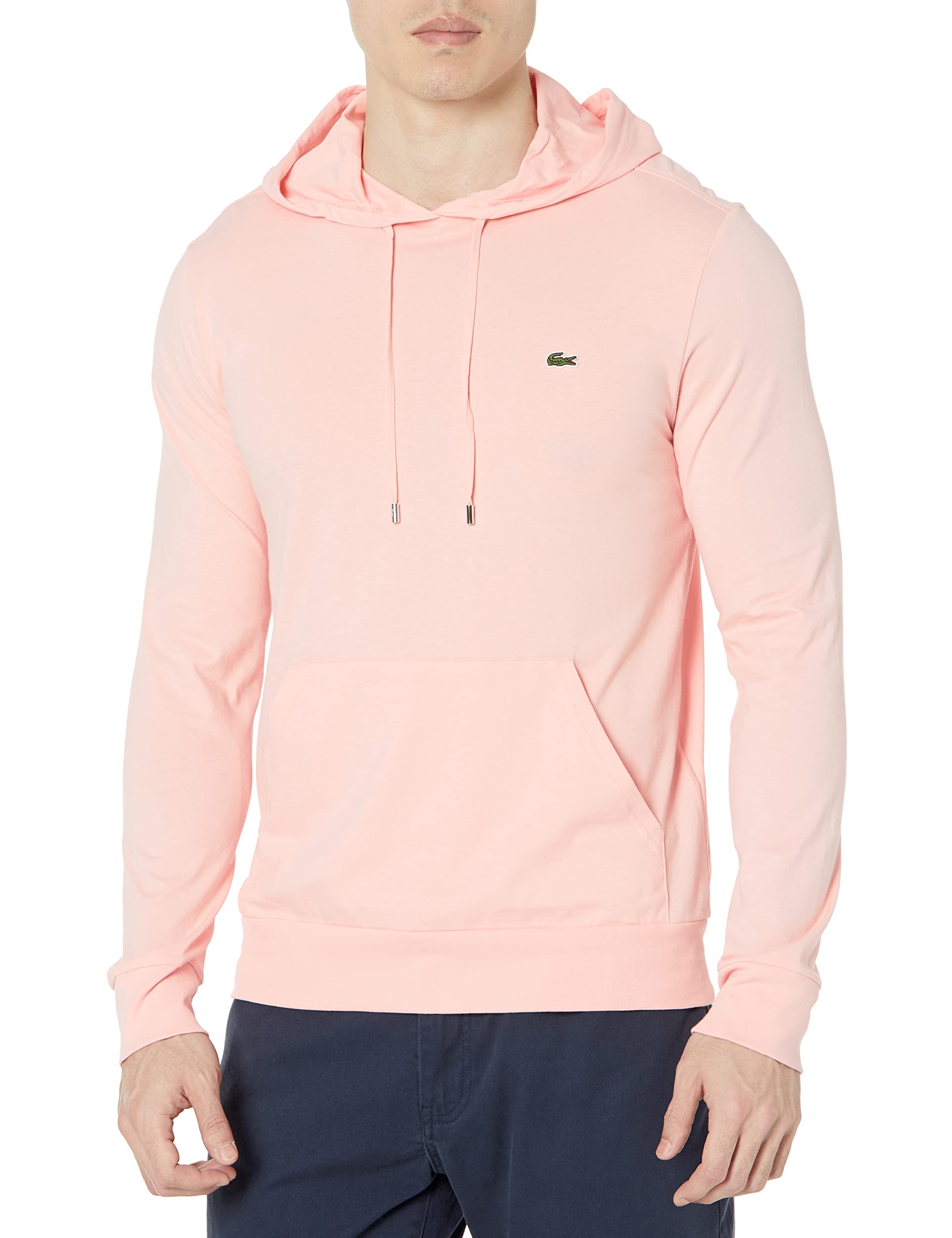 Lacoste Men's Long Sleeve Hooded Jersey Cotton (Waterlily) $35.20 Free Shipping
