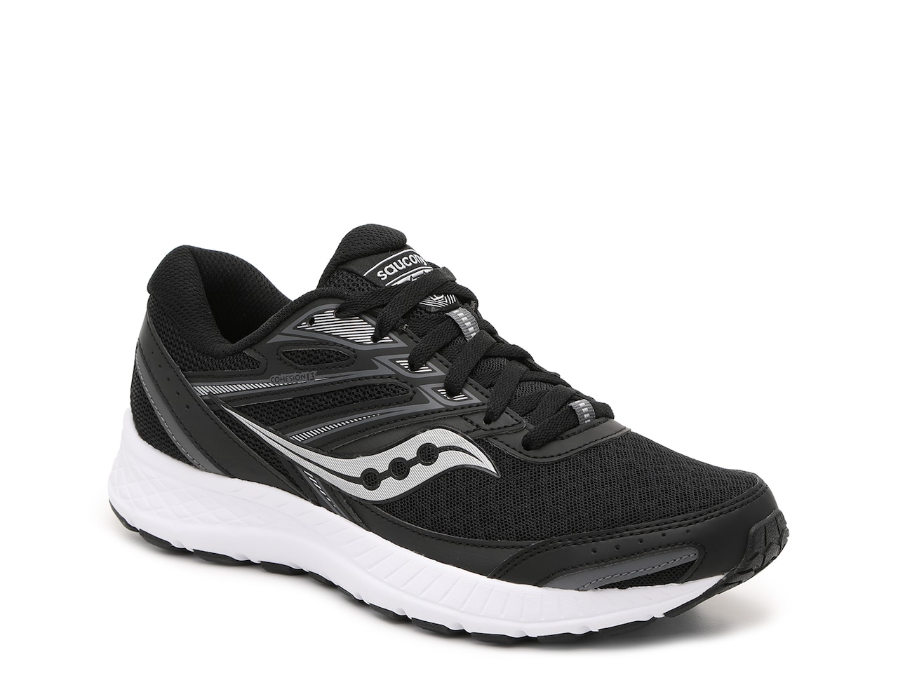 Saucony Women's Cohesion 13 Running Shoes (White/Black, Wide Width) $18 + Free Shipping