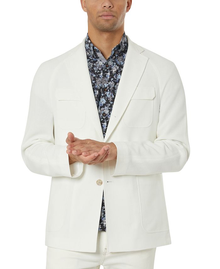 Talia Men's Slim Fit Textured Sport Coat (White) $41.29 + Free Shipping