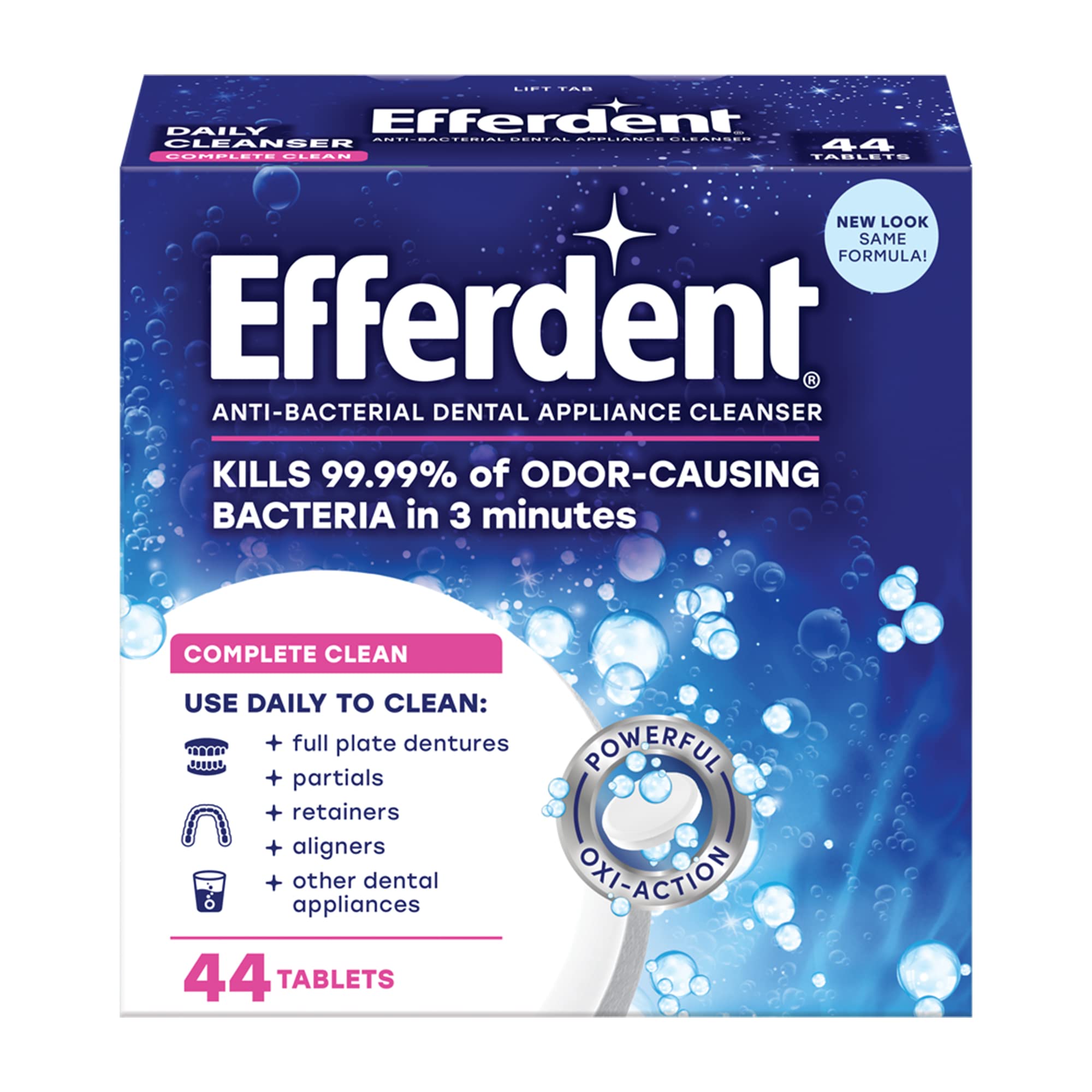 44-Count Efferdent Complete Clean Denture Cleanser Tablets $1.70 w/ S&S + Free Shipping w/ Prime or on $35+