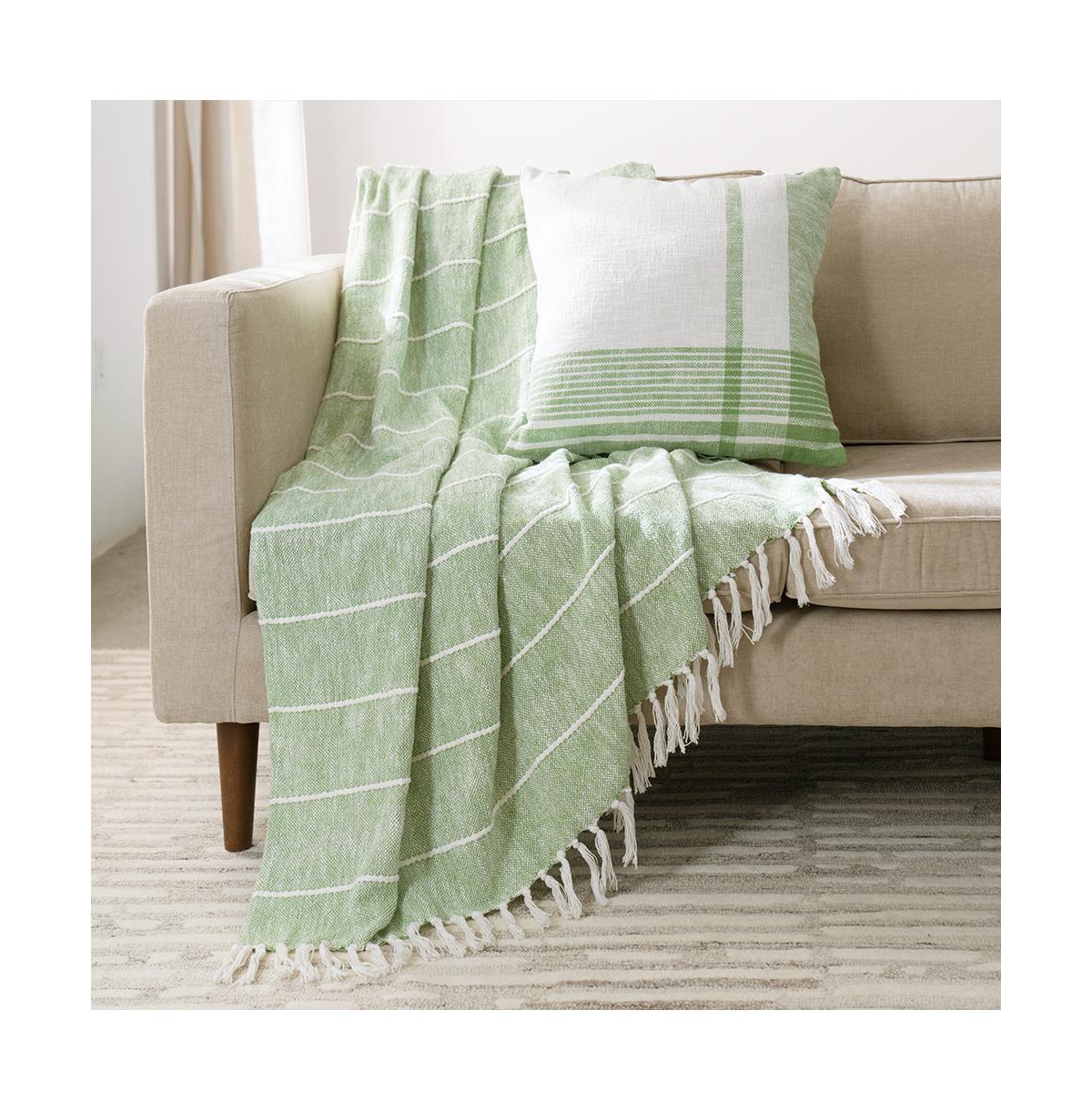 2-Piece Lush Decor Chloe Pillow & Throw Set (Sage) $13.93 + Free Store Pickup at Macy's or Free Shipping on $25+
