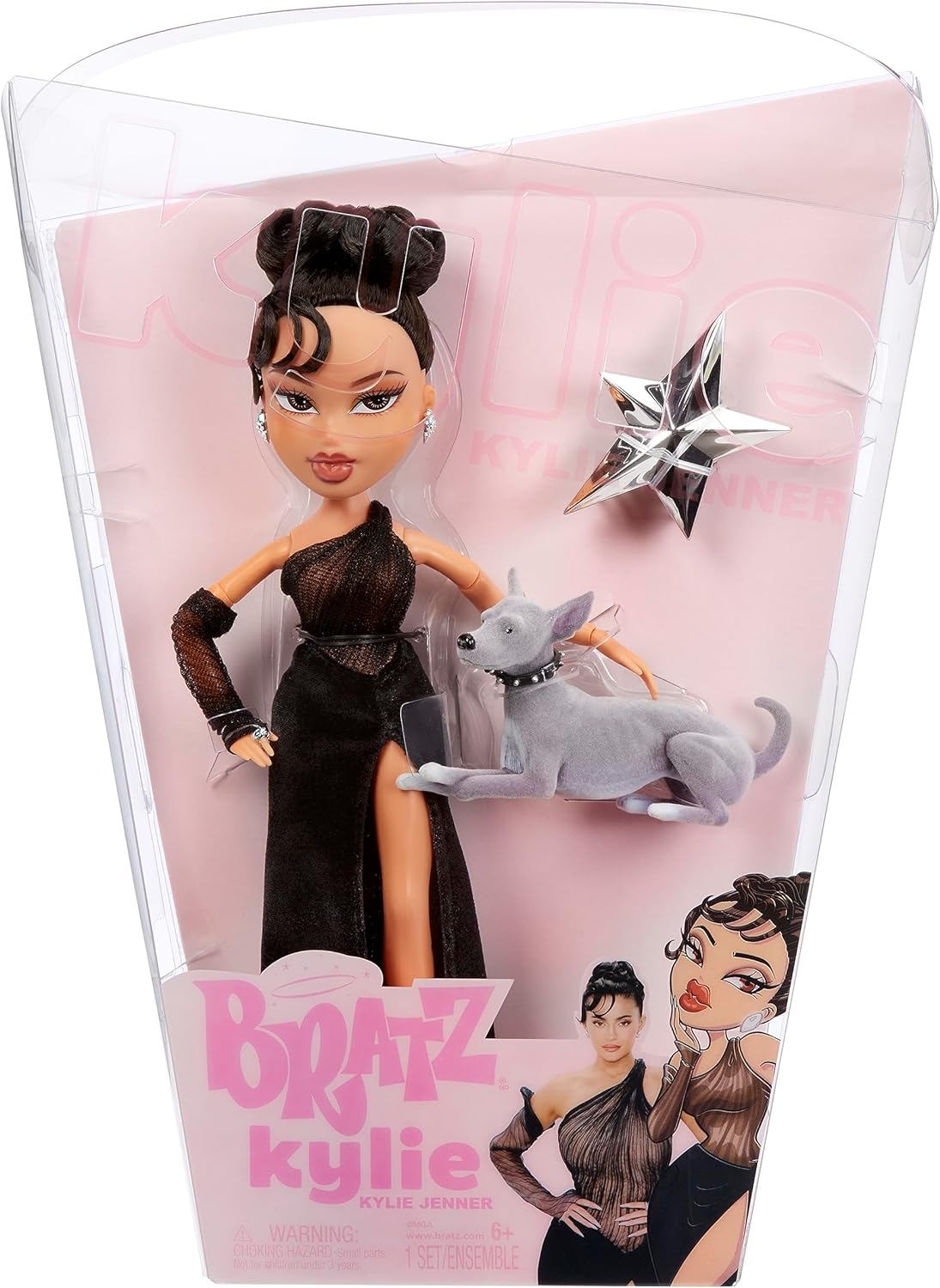 Bratz x Kylie Jenner Night Fashion Doll w/ Evening Gown, Pet Dog, & Poster $12.49 + Free Shipping w/ Prime or on $35+
