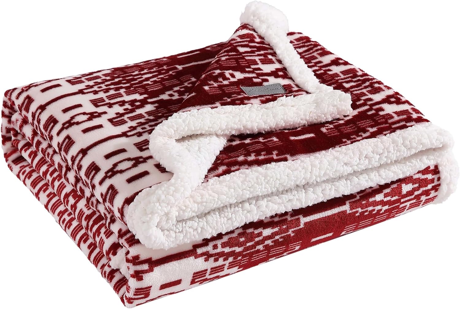 50" x 60" Eddie Bauer Soft Fleece Sherpa Throw Blanket (San Juan Red Clay) 8.50 + Free Shipping