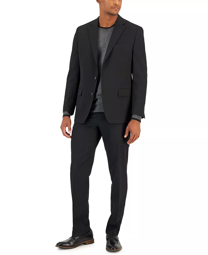2-Piece Van Heusen Men's Flex Plain Slim Fit Suits (2 Colors) $80 + Free Shipping