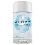 2.25-Oz Almay Women's Sensitive Skin Gel Anti-Perspirant &amp; Deodorant (Fragrance Free) $2.10 w/ S&amp;S + Free Shipping w/ Prime or on $25+