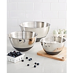 3-Pc Martha Stewart Stainless Steel Non-Skid Mixing Bowls w/ Measurements $20.65 + Free Store Pickup at Macy's or FS on $25+