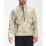 The North Face Men's TKA Attitude Quarter-Zip Fleece Jacket (Flax &amp; Gravel Abstract, Sizes M &amp; L) $36 Shipped