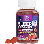 60-Ct 8-mg Nature's Melatonin Extra Strength Sleep Support Gummies (Strawberry) $3.80 ($0.05 each) w/ S&amp;S + Free Shipping w/ Prime or on $25+