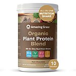 14.8-Oz Amazing Grass Organic Plant Protein Blend All-In-One Superfood Powder Nutrition Shake (Rich Chocolate) $7.80 w/ S&amp;S + Free Shipping w/ Prime or on $25+