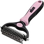 Gorilla Grip Stainless Steel Pet Grooming Rake Brush (Pink) $5.55 + Free Shipping w/ Prime or on $25+