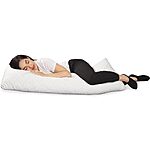 54" x 20" EnerPlex Adjustable Long Body Pillow w/ Shredded Memory Foam (White) $13.85
