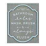 5&quot; x 7&quot; Belle Maison Bathroom Rules Wall Art (Gray) $5 + Free Store Pickup at Kohl's or FS on $49+