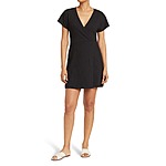 Madewell Women's Cross Front Flutter Sleeve Mini Dress (True Black) $18 + Free Shipping on $89+
