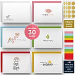 30-Count 4&quot; x 6&quot; Dessie Fun Thinking of You Blank Cards w/ Envelopes (6 Designs) $7.64 ($0.25 each) + Free Shipping w/ Prime or on $35+