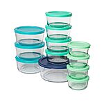 24-Piece Anchor Hocking Food Storage Set w/ Snugfit Lids (Clear Glass/Multicolor) $25.49 + Free Shipping