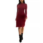 Rosie Harlow Juniors' Mock Neck Imitation-Pearl Detail Sweater Dress (Burgundy) $17 + Free Store Pickup at Macy's or Free Shipping on $25+