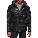Tommy Hilfiger Men's Quilted Puffer Hooded Mid Length Jacket (Black) $32 + Free Shipping on $89+