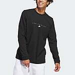 Men's adidas LA Long Sleeve Graphic Tee (Black or White) $9 + Free S/H