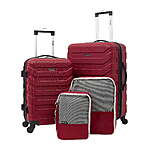 4-Piece Wrangler Rolling Hardside Luggage Set (Red) $81.60 + Free Shipping w/ Walmart+ or on $35+