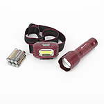2-Pack Ozark Trail LED 200 Lumen Headlamp &amp; 300 Lumen Flashlight (Purple) $5 + Free Shipping w/ Walmart+ or on $35+