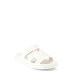 No Boundaries Women's Geo Slide Sandals (White or Aqua) $9.98 + Free Shipping w/ Walmart+ or on $35+