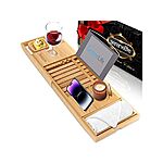 40.8&quot; x 8.7&quot; SereneLife Bamboo Bathtub Caddy w/ Luxury Gift Box (Natural) $9.99 + Free Shipping w/ Prime