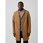Gap Men's 100% Recycled Relaxed Topcoat (Camel Beige) $30.61 + Free Shipping