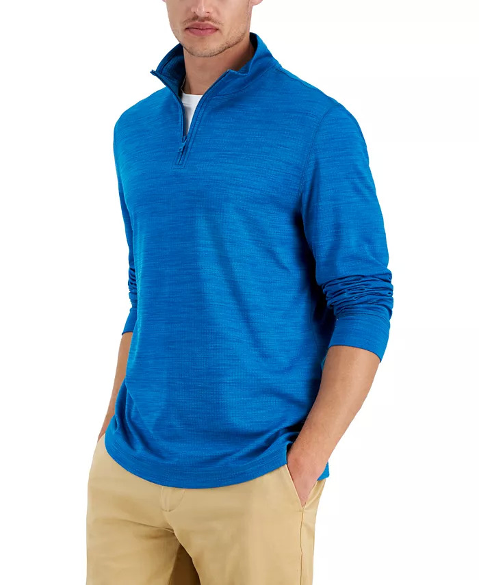 Club Room Men's Quarter-Zip Tech Sweatshirt (2 Colors) $13.66 + Free Store Pickup at Macy's or Free Shipping on $25+