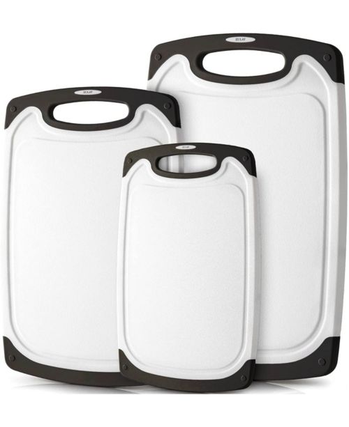 3-Piece Zulay Kitchen Non-Slip Cutting Board w/ Juice Groove (White & Black) $18.89 + Free Shipping on $25+