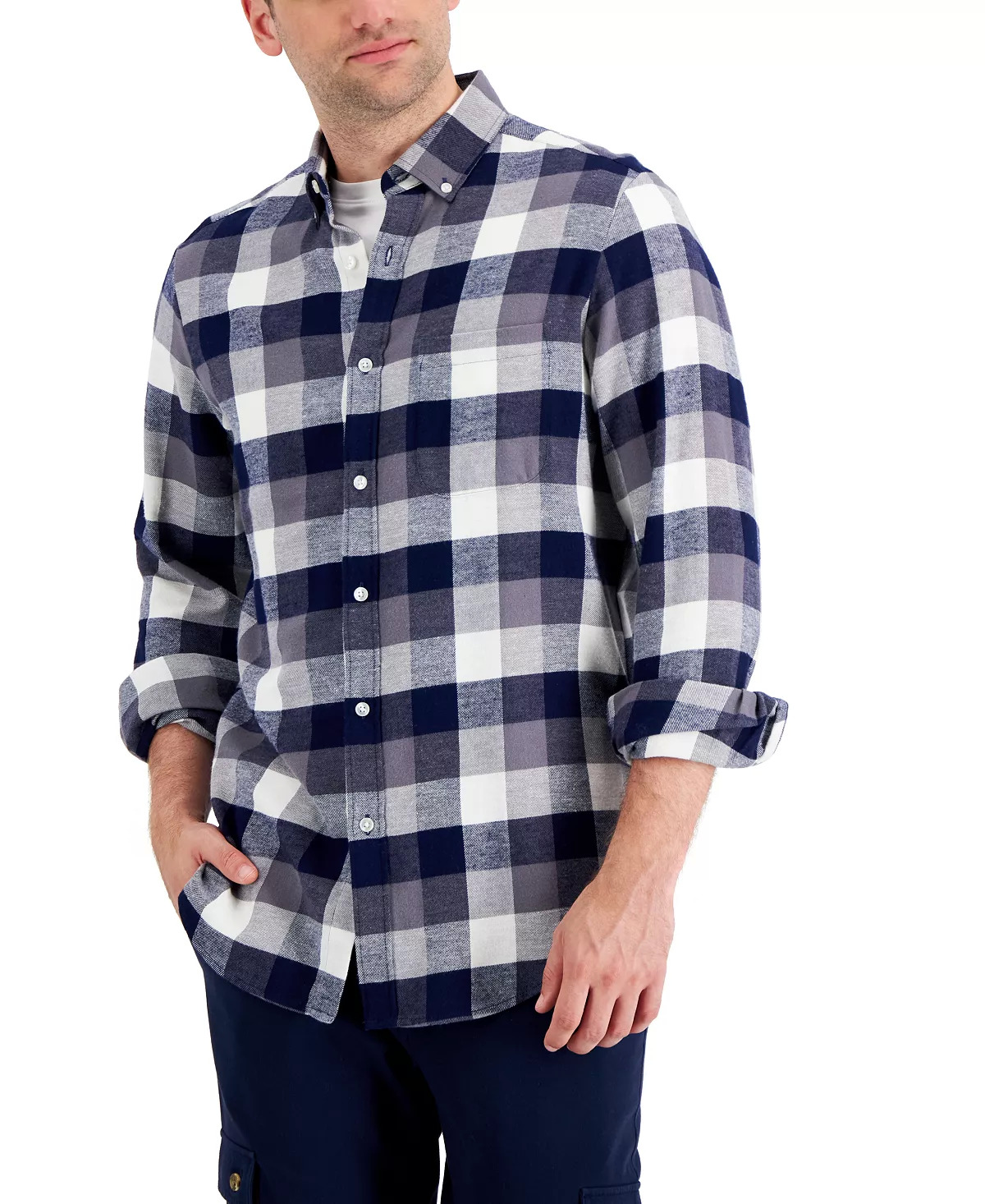 Club Room Men's Regular-Fit Plaid Flannel Shirt (Various) $9.86 + Free Store Pickup at Macy's or Free Shipping on $25+