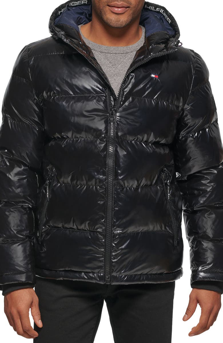 Tommy Hilfiger Men's Quilted Puffer Hooded Mid Length Jacket (Black) $32 + Free Shipping on $89+