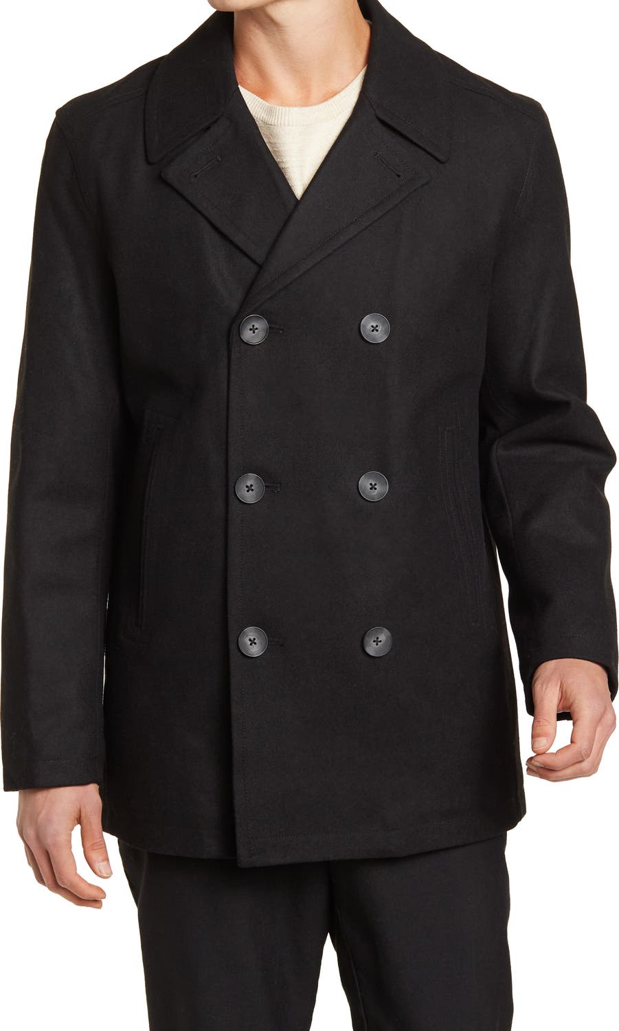 Nautica Men's Coats: Wool Blend Peacoat (Black) $40, Water Resistant Wool Blend Coat (Black) $40 & More + Free Shipping on $89+
