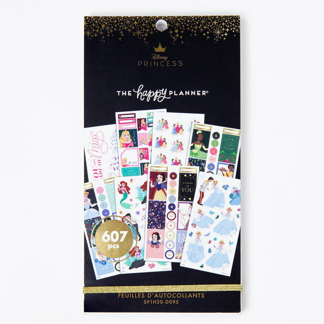 607-Piece Disney Princess The Happy Planner Sticker Value Pack (30 Sheets) $5.52 + Free Shipping w/ Walmart+ or on $35+