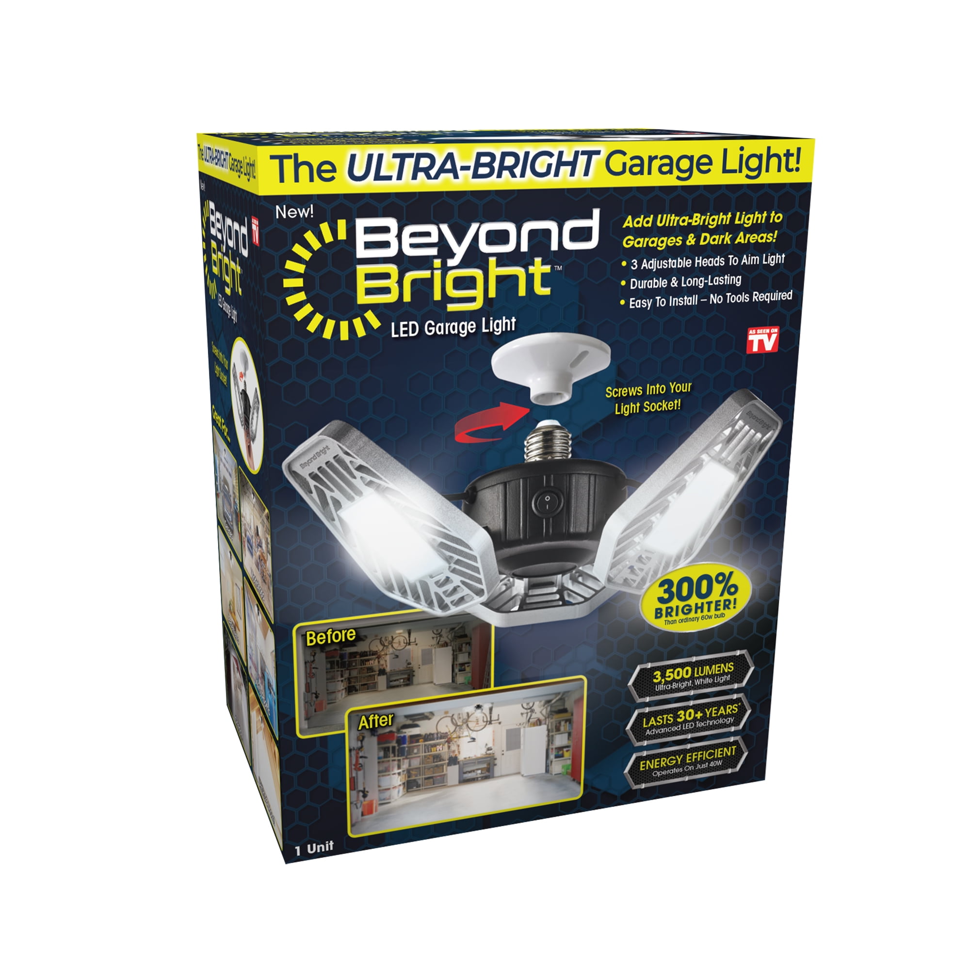 Beyond Bright LED Garage Light (3500 Lumens) $8.46 + Free Shipping w/ Walmart+ or on $35+