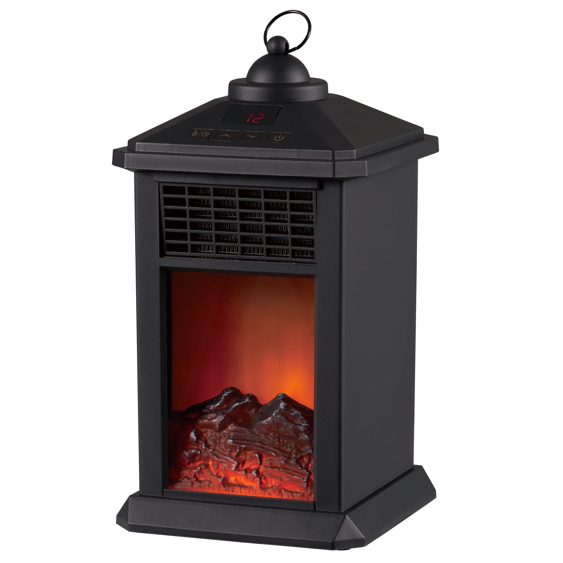 12.6" Wewarm Tall Electric Ceramic Desktop Fireplace Lantern (Black) $7.78 + Free Shipping w/ Walmart+ or on $35+