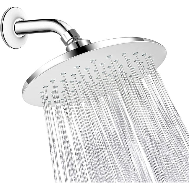 8" Zenph Chrome Plated Stainless Steel Ultra-Thin Bathroom Showerhead $4.02 + Free Shipping w/ Walmart+ or on $35+