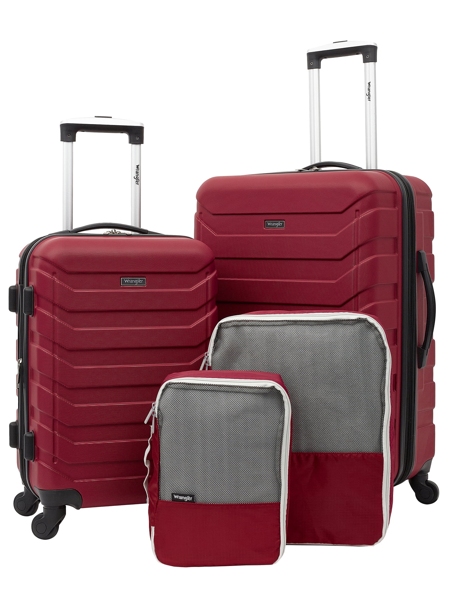 4-Piece Wrangler Rolling Hardside Luggage Set (Red) $81.60 + Free Shipping w/ Walmart+ or on $35+