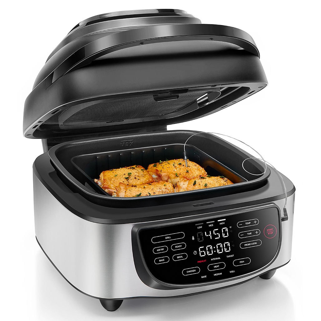 7.4-qt Chefman 5-in-1 Air Fryer + Indoor Grill w/ Thermometer (Stainless Steel) $47.38 + Free Shipping