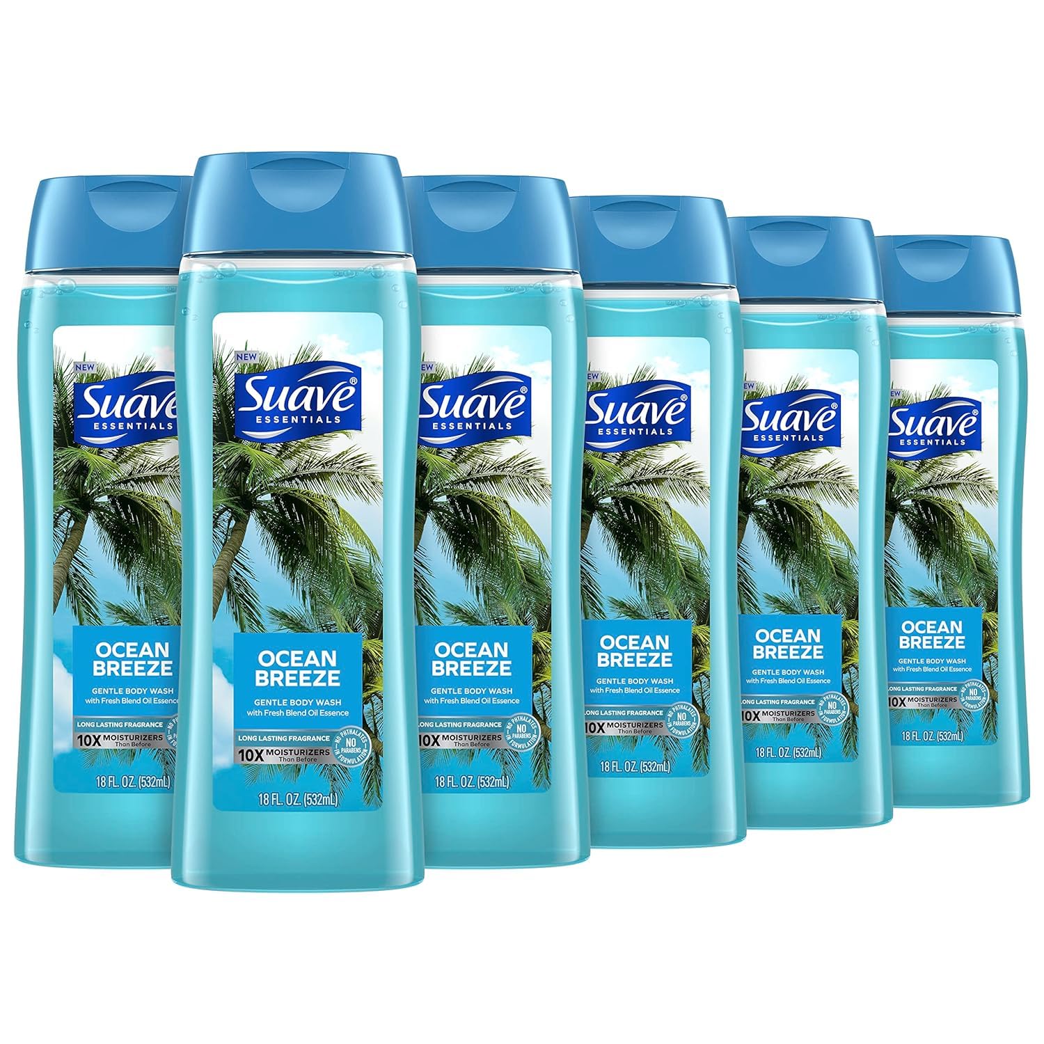 6-Pack Suave Moisturizing Body Wash (Ocean Breeze, 18-Oz) $11.66 ($1.94 each) w/ S&S + Free Shipping w/ Prime or on $35+