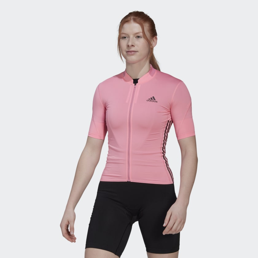 adidas Women's The Short Sleeve Cycling Jersey (Bliss Pink) $20 + Free Shipping