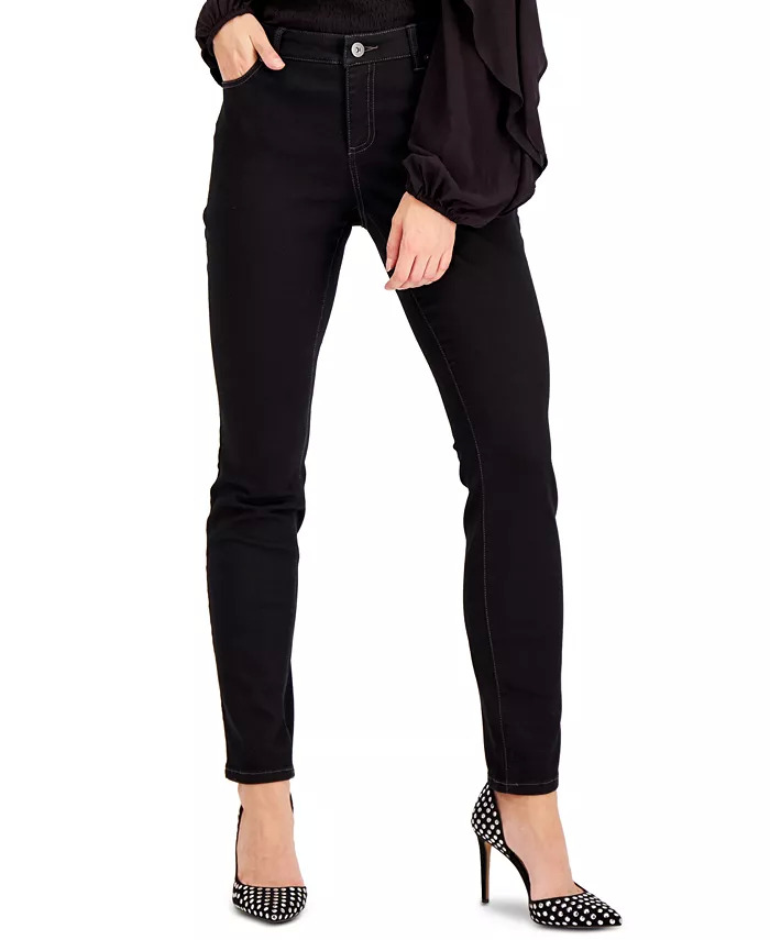 I.N.C. International Concepts Women's Mid Rise Skinny Jeans (Deep Black) $12.46 + Free Store Pickup at Macy's or Free Shipping on $25+
