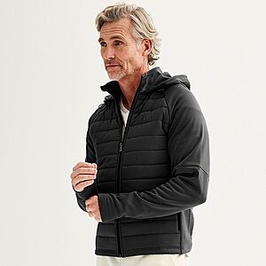 Tek Gear Men's Quilted Mixed Media Jacket (Mineral Black or Hawk Gray) $16.50 + Free S/H on $49+