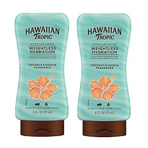 2-Pack Hawaiian Tropic Silk Hydration After Sun Lotion (6-Oz Bottles)